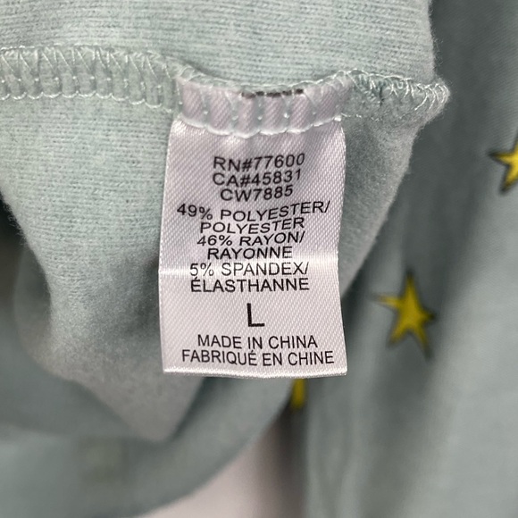 Chaser Star Print Hoodie Pullover Sweatshirt L Cozy Fleece Knit Lounge Revolve - Picture 11 of 14